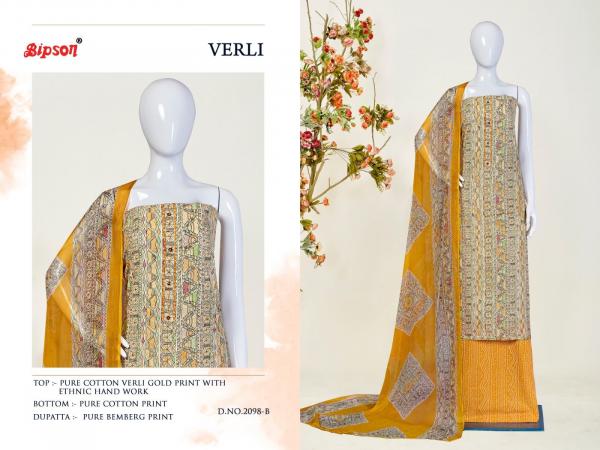 Bipson Verli 2098 Designer Cotton Dress Material Collection